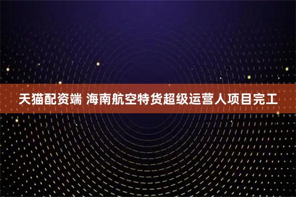 天猫配资端 海南航空特货超级运营人项目完工